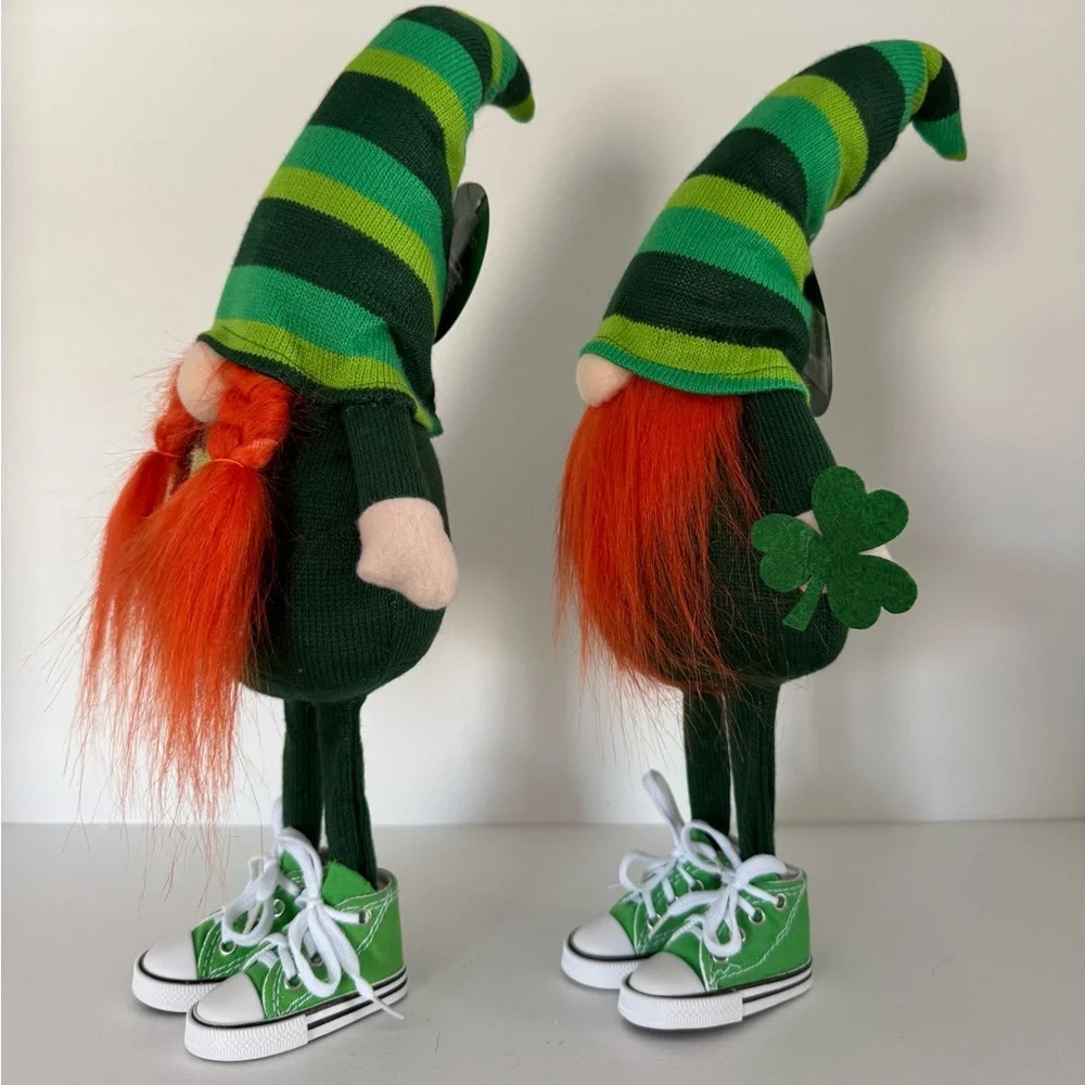 St.Patrick’s Day Leprechaun Gnomes Set of 2 - Picture 2 of 4